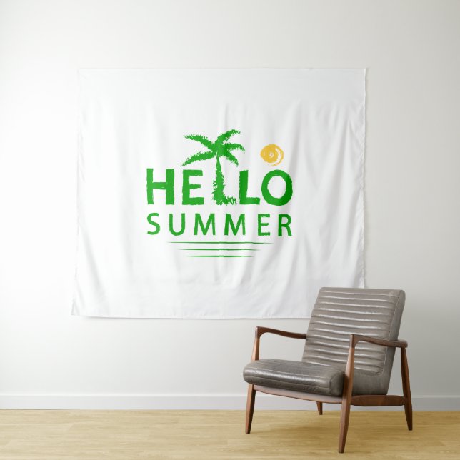 Tenture Bonjour été (En situation (horizontale))