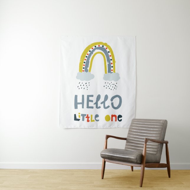 Tenture Bonjour Mon Petit Un Arc En Arc En Arc (En situation)