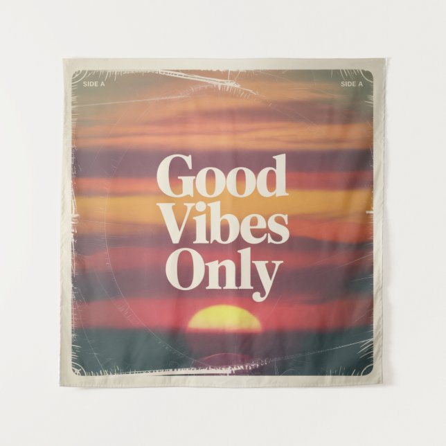 Tenture Bonnes Vibrations Uniquement (Devant)