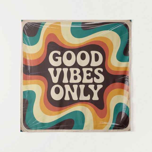 Tenture Bonnes Vibrations Uniquement (Devant)