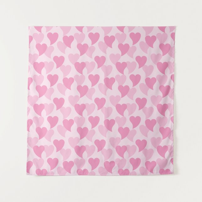 Tenture Bons Coeurs Motif sans couture (Devant)