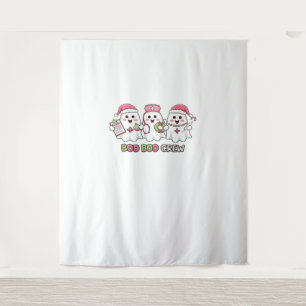 Tenture Boo Boo Crew Noël, infirmière fantôme surdimension