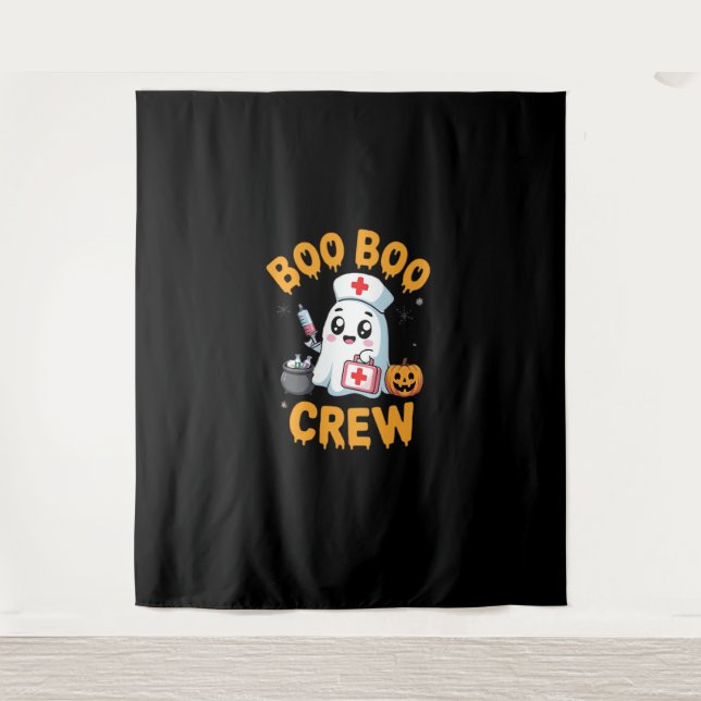 Tenture Boo Boo Crew Nurse Cute Ghost Halloween Nurse Es (Devant)