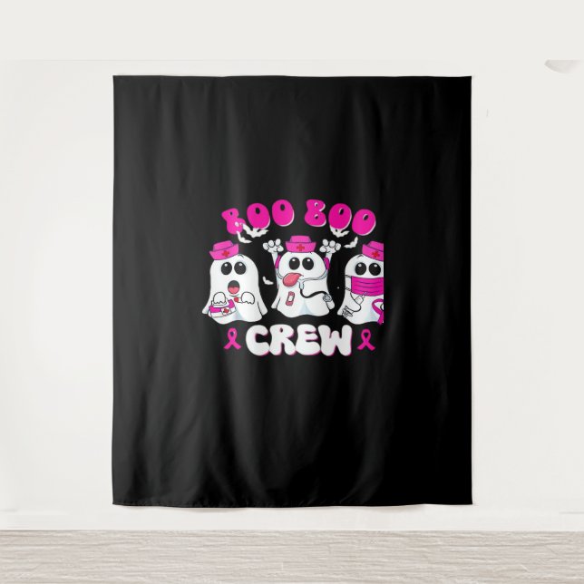 Tenture Boo Boo Crew Nurse Halloween Costume Fantôme (Devant)