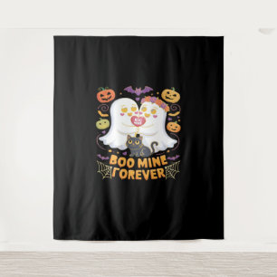 Tenture Boo Mine Forever Mignonne Fantômes Noir Chat Aimer