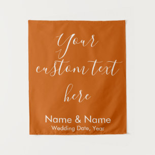 Tenture Booth de réception Mariage Boho orange brûlé en ar