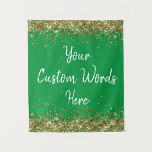 Tenture Booth photo pour fête d'anniversaire Green Gold