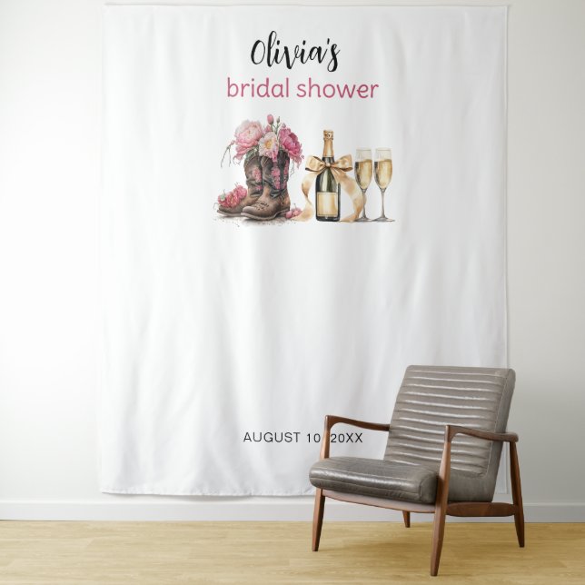 Tenture Boots Bubbles Fête des mariées Arrière-plan Photo  (En situation)