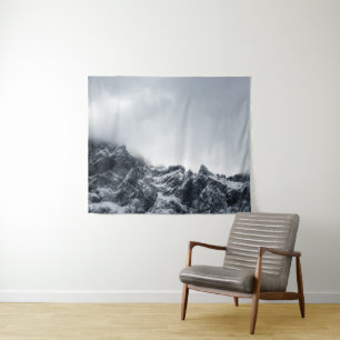 Tenture Bords nets des montagnes et nuages doux