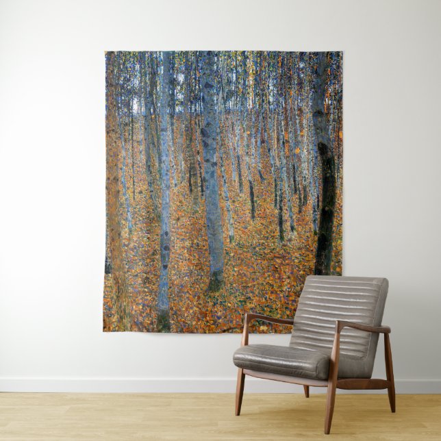 Tenture Bosquet de hêtres I | Gustav Klimt | (En situation)