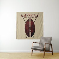 Bouclier tribal africain lance art afro