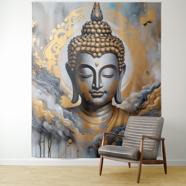 Tenture Bouddha éclairé (En situation)
