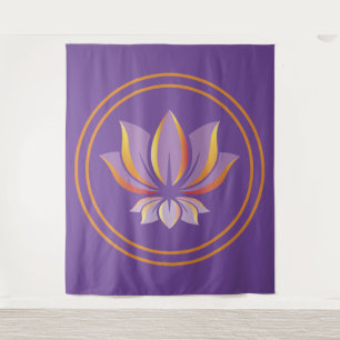 Tenture Bouddhisme de fleurs Lotus Spiritualité zen 