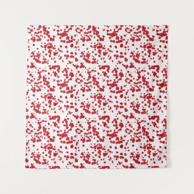 Tenture Bouffées de peinture rouge (Devant)