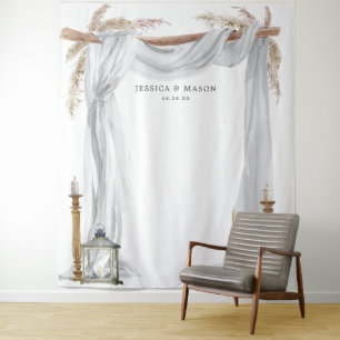 Tenture Bougies bohèmes arche de mariage toile de fond Pho