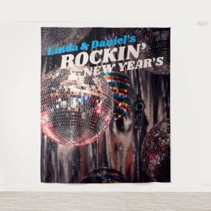 Tenture Boule disco rétro du Nouvel An Décor de fête