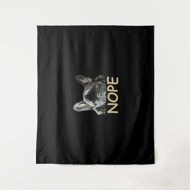 Tenture Bouledogue Français | Cadeaux Frenchie Nope (Devant)