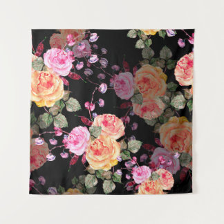Tenture Bouquet d'aquarelle fleurs avec haricot