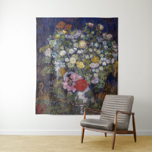 Tenture Bouquet de fleurs dans un vase Van Gogh