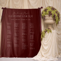 Bourgogne Plan de table de mariage alphabétique en