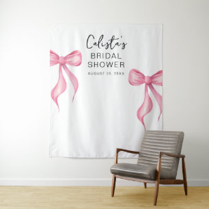 Tenture Bow rose Fête des mariées personnalisée Grande toi