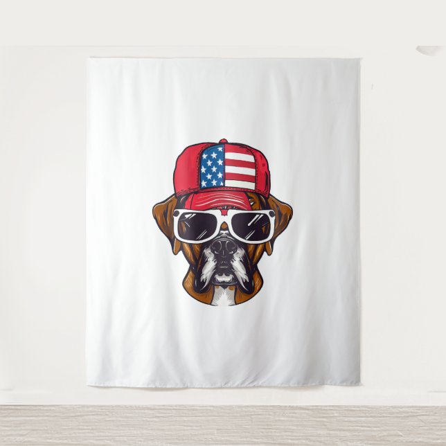 Tenture Boxer Dog USA (Devant)