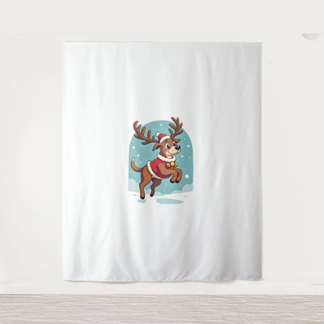 Tenture Boxer Reindeer Dash (Devant)