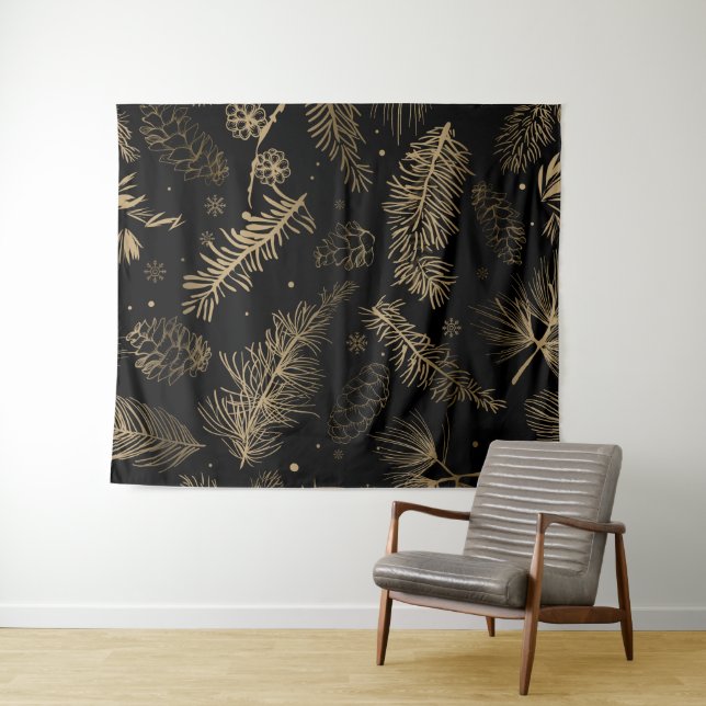 Tenture Branches et pin 2 (En situation (horizontale))