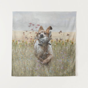Tenture Bretagne Espagnol chasse caille, Art