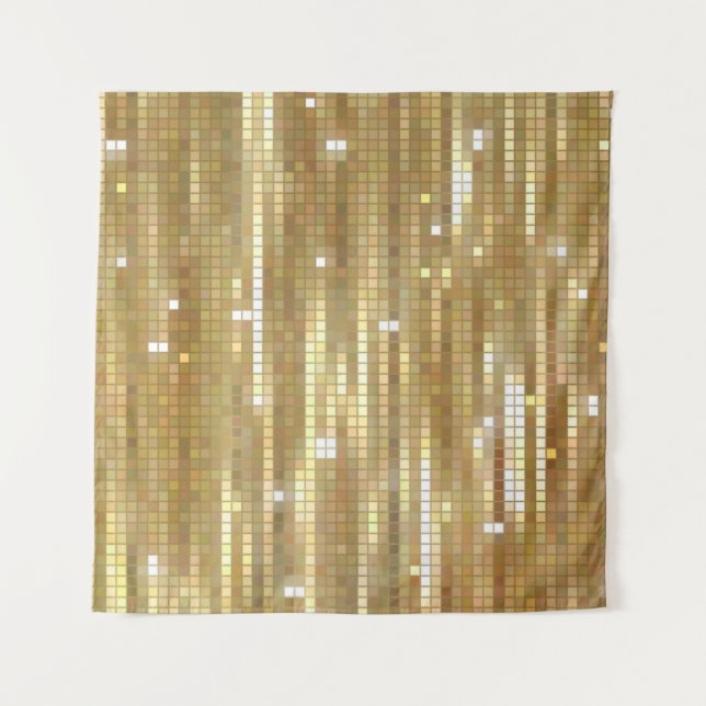 Tenture Bright abstract mosaic golden background with glos (Devant)