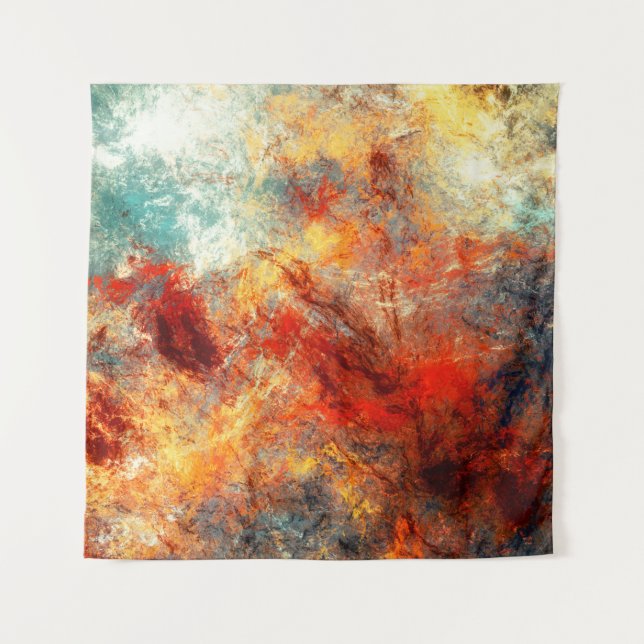 Tenture Bright artistic splashes. Abstract painting color  (Devant)