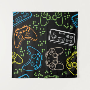 Tenture Bright gaming joysticks : motif cool.