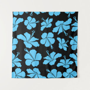 Tenture Bright hawaiian seamless pattern with tropical hib