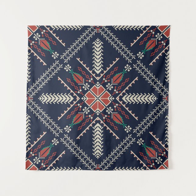 Tenture Broderie palestinienne : Conception Motif traditio (Devant)