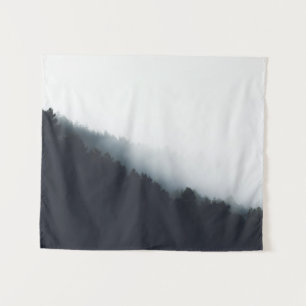 Tenture Brouillard sur les couches diagonales forestières