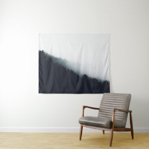 Tenture Brouillard sur les couches diagonales forestières