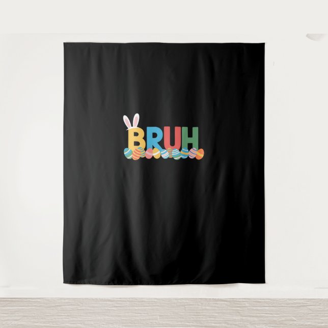 Tenture Bruh Bunny Pâques mème mignon Pour Enfants _10 (Devant)