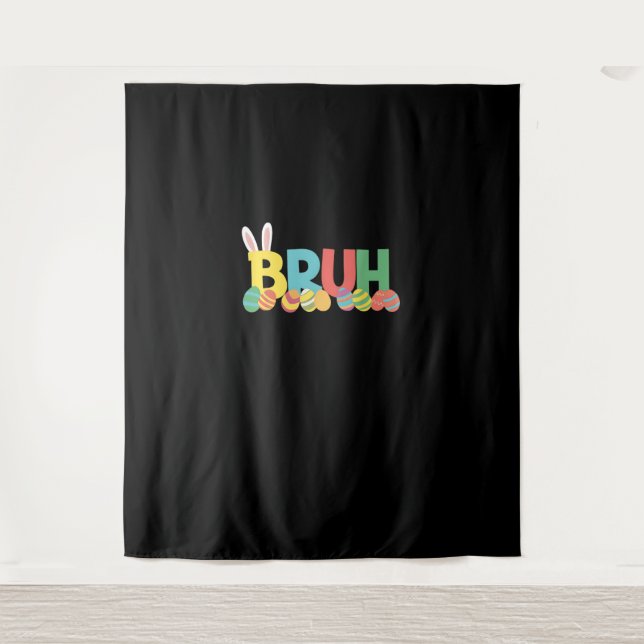 Tenture Bruh Bunny Pâques mème mignon Pour Enfants _11 (Devant)