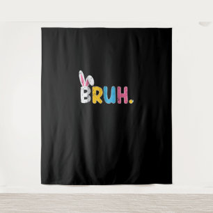Tenture Bruh Bunny Pâques mignonne mème pour les enfants _
