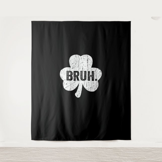 Tenture Bruh Meme Drôle Dire Bro Salutation Ado Garçon St  (Devant)