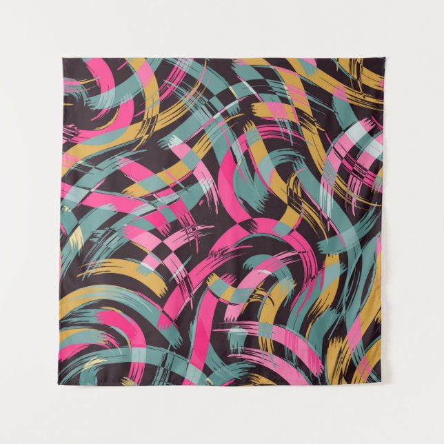 Tenture Brush course artistique continu motif (Devant)