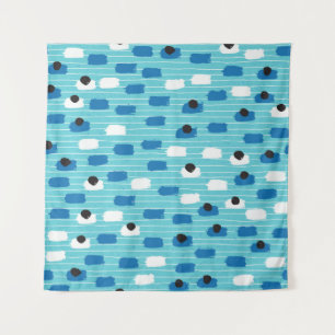 Tenture Brush course sans couture motif, dessiné à la main