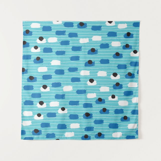 Tenture Brush course sans couture motif, dessiné à la main (Devant)