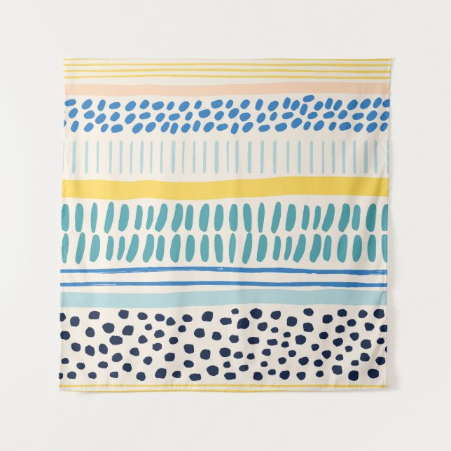 Tenture Brush Strokes : Abstrait Fun sans couture (Devant)