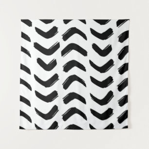 Tenture Brush strokes vintage motif sans soudure. Noir et 