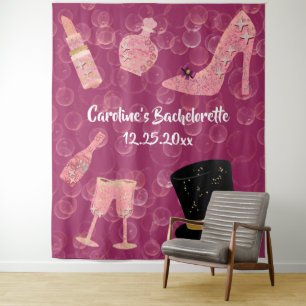 Tenture Bubly Parties scintillant Champagne Bachelorette P