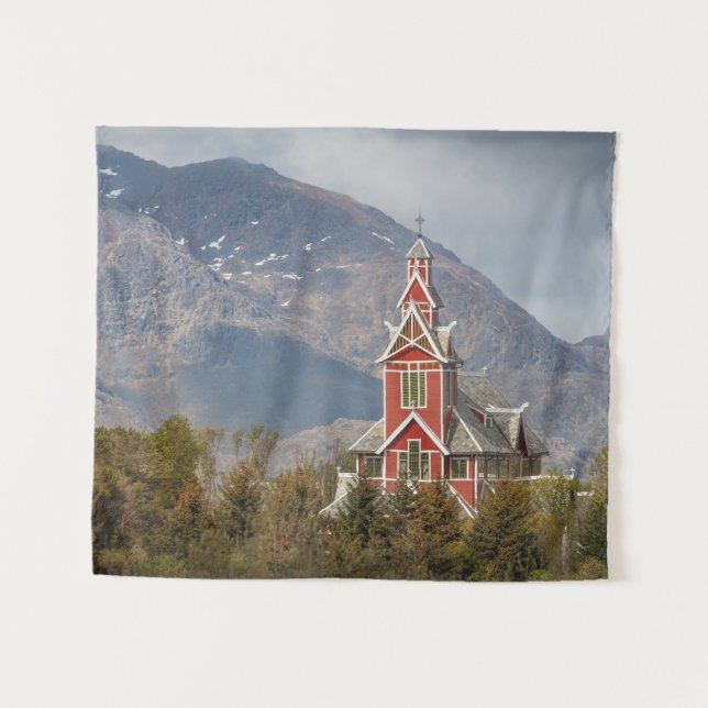 Tenture Buksnes kirke Lofoten (Devant (Horizontal))
