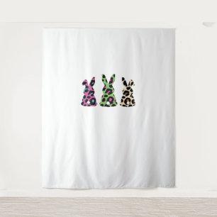 Tenture Bunny Easter Leopard Plaid Buffalo Rabbit Easter D