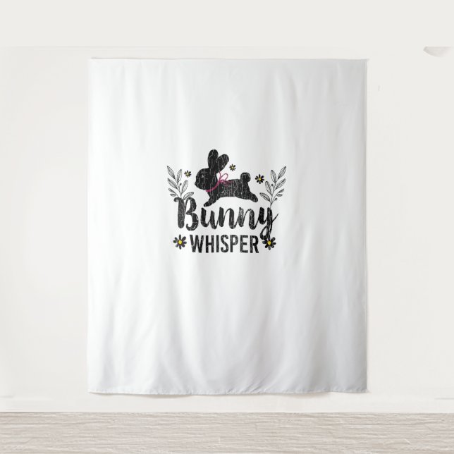 Tenture Bunny Whisperer Funny Lapin Graphisme lapin (Devant)