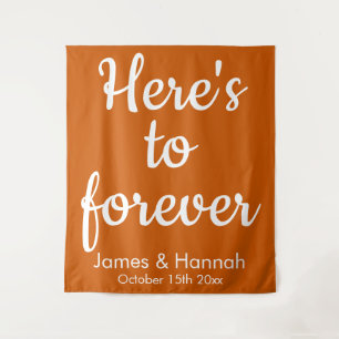 Tenture Burnt Orange Custom Wedding Photo Booth Backdrop